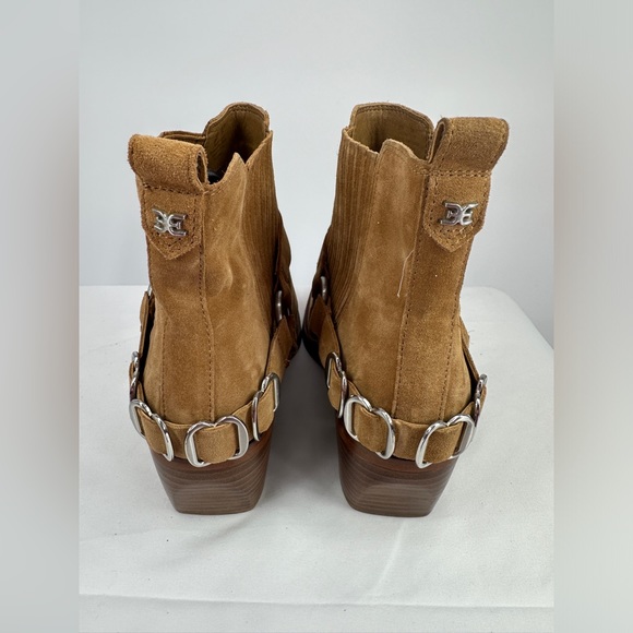 Sam Edelman | Women’s 9 Bellamie Brown Leather Ankle Boots Suede Weste… - Picture 8 of 10